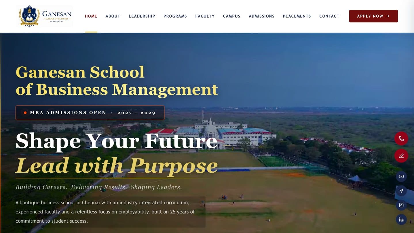 GSBM, Ganesan School of Business Management
